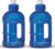 2x Blauwe kunststof bidon/drinkfles/waterflessen 1250 ml – Sport bidon waterflessen – Push-pull dop