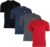 4-PackDonnay T-shirt (599008) – Sportshirt – Heren – Black/Navy/Charcoal/Berry-red (601) – maat S